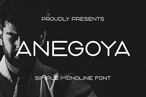 Anegoya simple Uppercase Font, a Sans Serif Font by Monoletter Studio