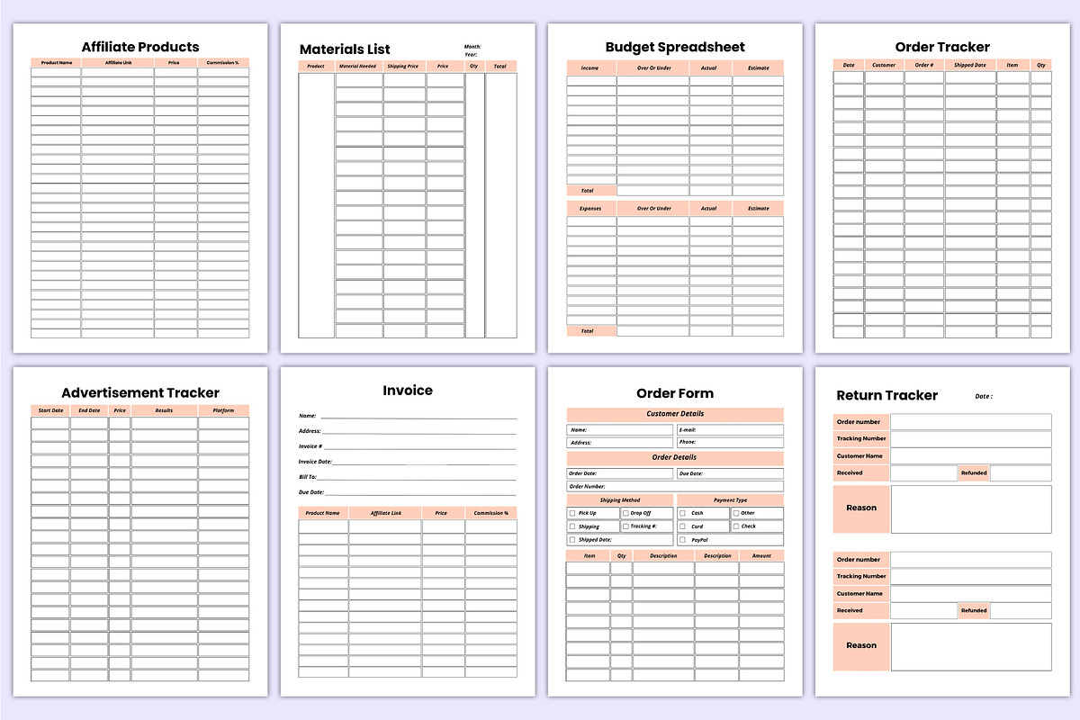 2025-26 Side Hustle Planner Canva, a Stationery Template by Mustafiz (Photo 7 of 11)
