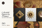 Celestial Gold Foil Papers & Frames, a Social Media Template by The Flossy Finch (Thumbnail 1 of 20)