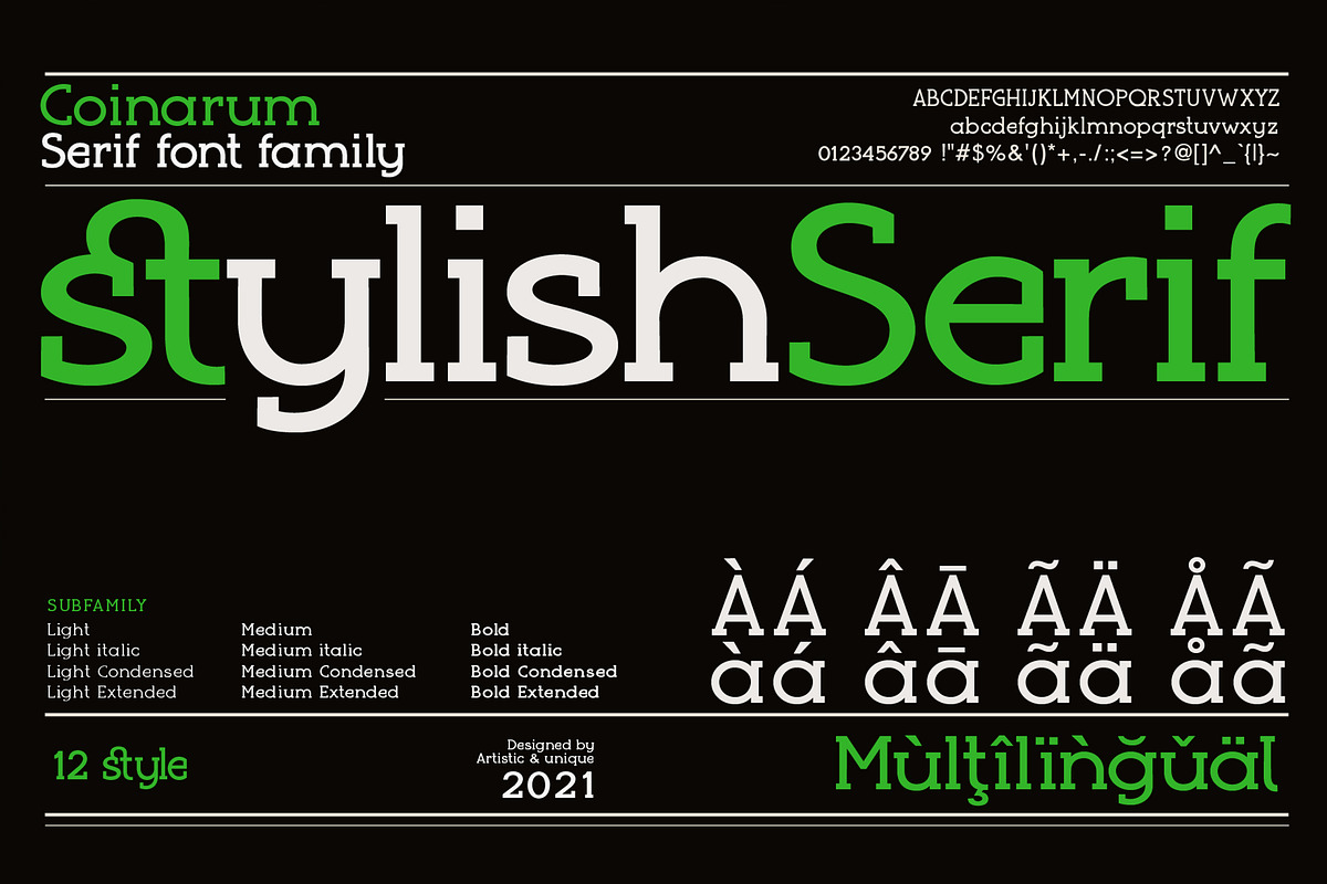 Coinarum - Serif font family, a Serif Font by Artistic & Unique (Photo 2 of 12)