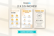 Beard Oil Instruction Card Template, a Card Template by Snapybiz (Thumbnail 3 of 9)