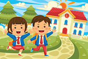Back To School Cartoon Vector #01, an Education Illustration by MEDZ (Thumbnail 1 of 3)