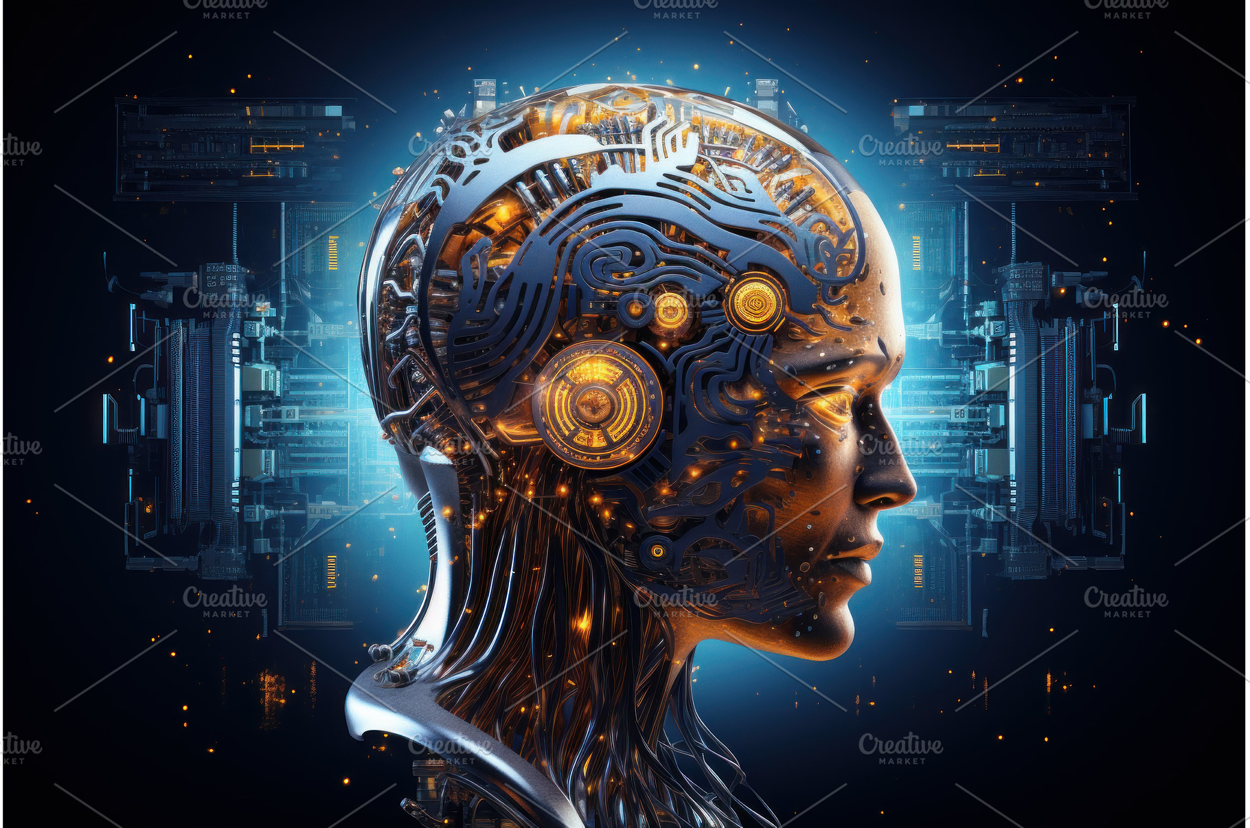 Advanced Brain artificial, a Technology Photo by Ylivdesign