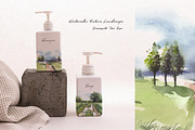 Watercolor Dirt Road & Landscapes, an Illustration by Yorda Studio (Thumbnail 8 of 11)