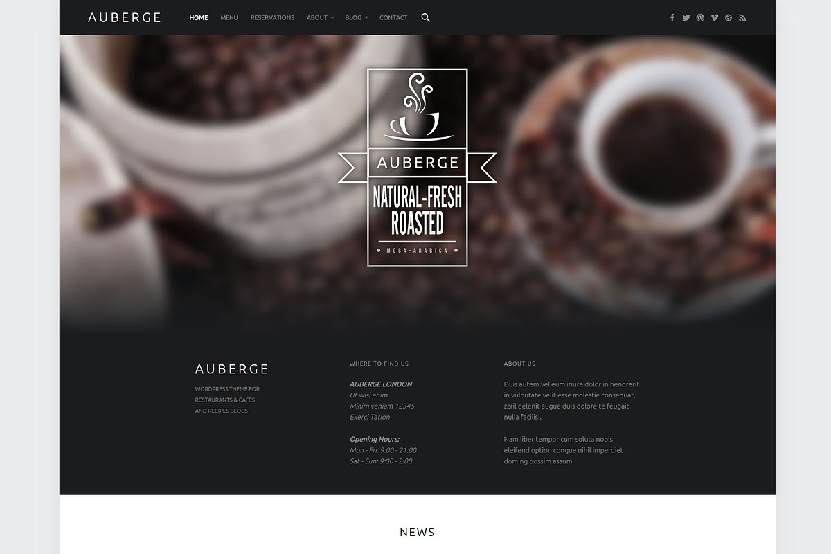 Auberge Plus | WordPress Theme, a WordPress Template by WebMan Design (Photo 2 of 3)