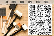 Stencil Floral Damask, an Object Illustration by MARYCRAFTIRIA (Thumbnail 2 of 3)