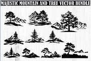Majestic Mountain and Tree Vector Bu, a Graphic by Creativeshirt (Thumbnail 1 of 11)