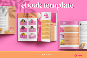 Colorful Canva Ebook Template, a Marketing Template by Oh So Social Boutique