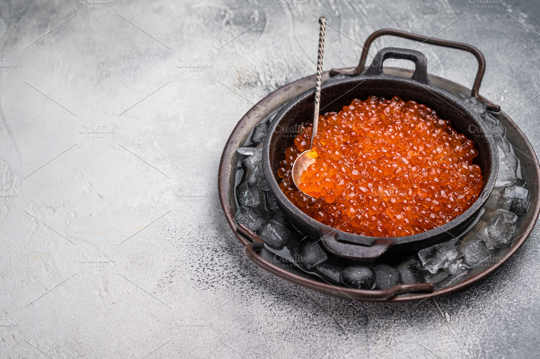 Fresh red caviar, bursting with flavor, perfect for spreading on, a Food & Drink Photo by composter-box@mail.ru