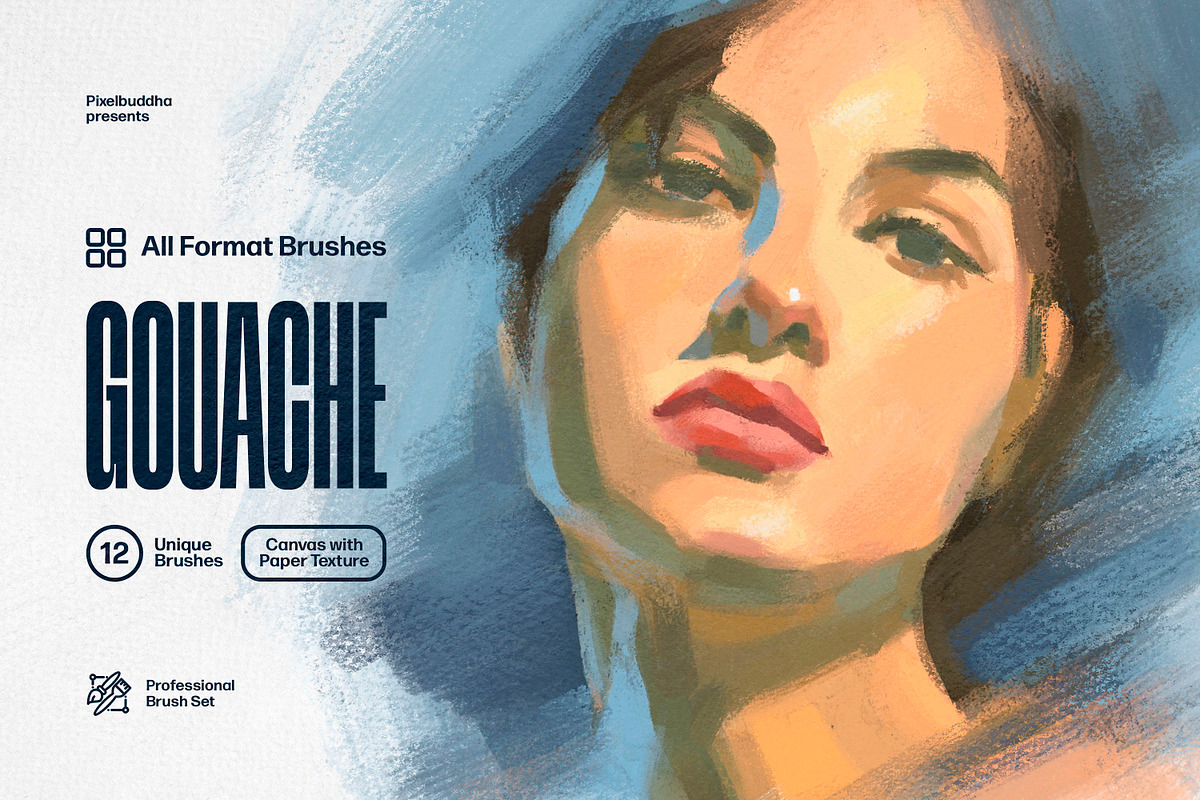 All-App Gouache Brushes, a Brush Add-On by pixelbuddha.net (Photo 1 of 8)