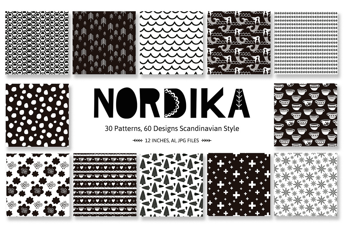 Nordika Seamless Patterns, a Pattern Graphic by Chus Moreno Studio (Photo 6 of 9)
