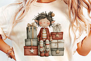 Whimsical Christmas Clipart, an Illustration by DreamCafeArt (Thumbnail 5 of 7)