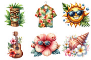 Cute Hawaii Summer Beach Sublimation, an Illustration by Watercolor design (Thumbnail 2 of 4)