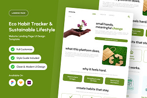Ecovia Sustainable Lifestyle Landing, a Landing Page Template by productype1
