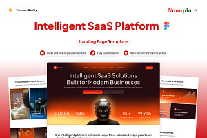 Intelligent SaaS Platform Website, a Landing Page Template by Font Kingdom