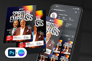Spiritual Church Flyer Portrait, a Social Media Template by Vintage Impressions (Thumbnail 1 of 6)