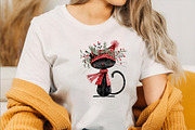 Whimsical Christmas Cat Clipart Bund, an Illustration by SVGArt (Thumbnail 4 of 8)