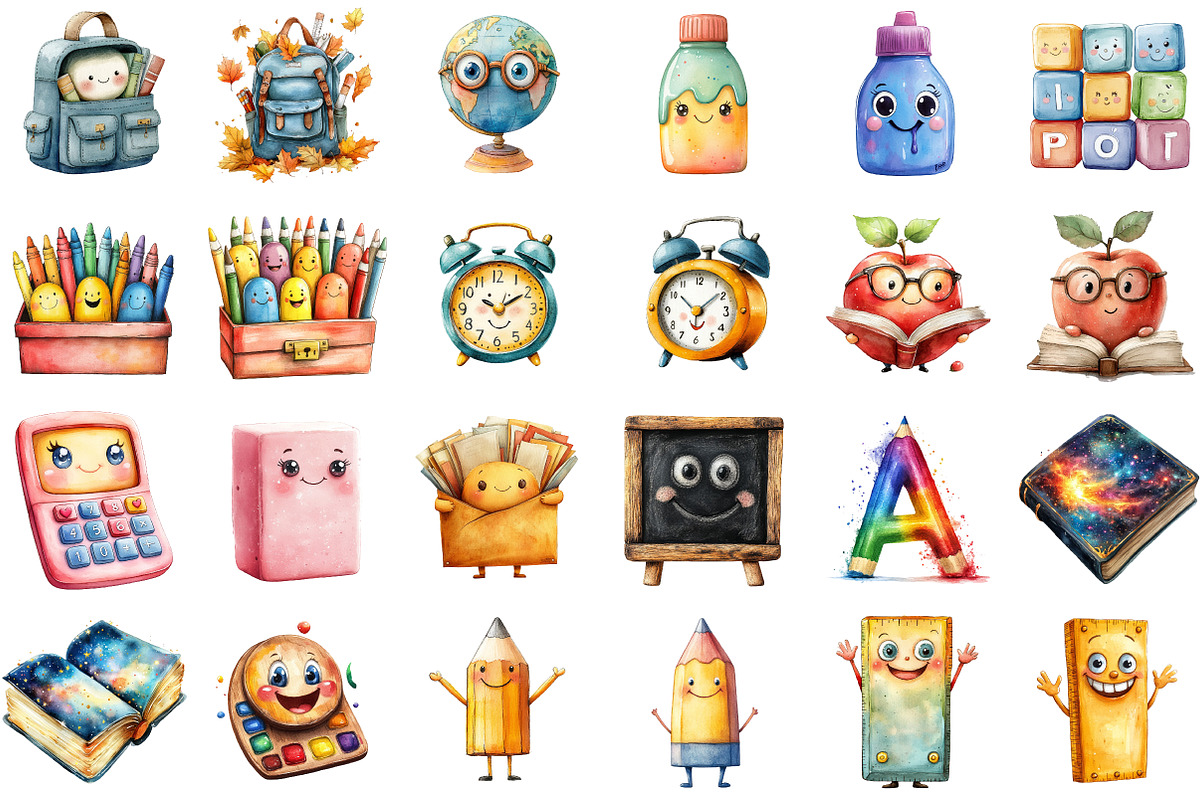 Whimsical Back to School Clipart, an Illustration by Sublimation Artist (Photo 2 of 6)