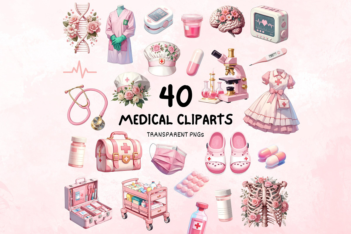 Healthcare Medical Elements Clipart, a Healthcare Illustration by Coral Beauty (Photo 1 of 4)