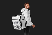Delivery guy with bag mockup, an Advertising Mockup by BlackMockup (Thumbnail 7 of 10)