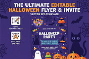 Halloween Party Flyer EPS Template, an Invitation Template by NH graphic (Thumbnail 1 of 3)