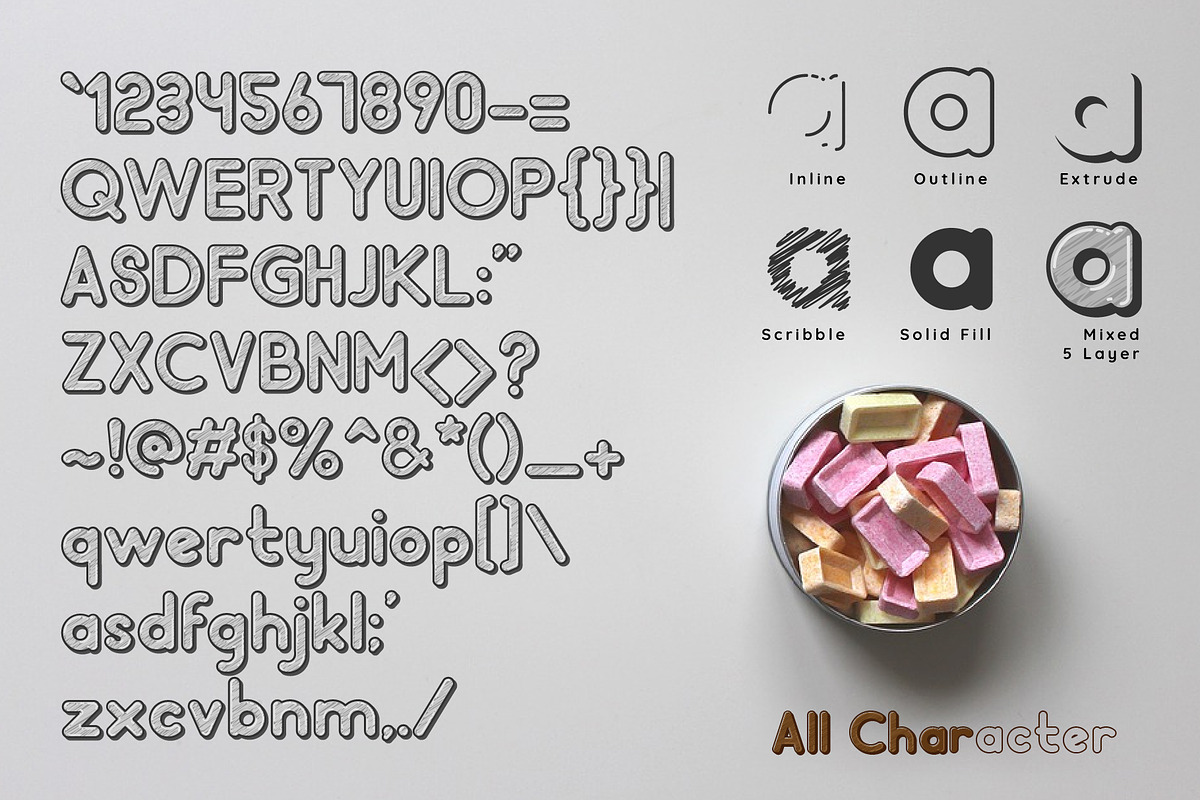 FSY Sweety Land Layer Font preview 2