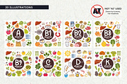 VITAMIN & ESSENTIALS CARD SET, a Food Illustration by insemar (Thumbnail 3 of 5)