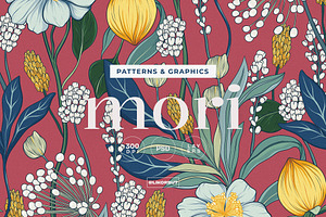 Mori Abstract Flower Pattern & Motif, a Pattern Graphic by likorbut