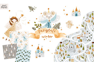 Fairytale winter graphic collection