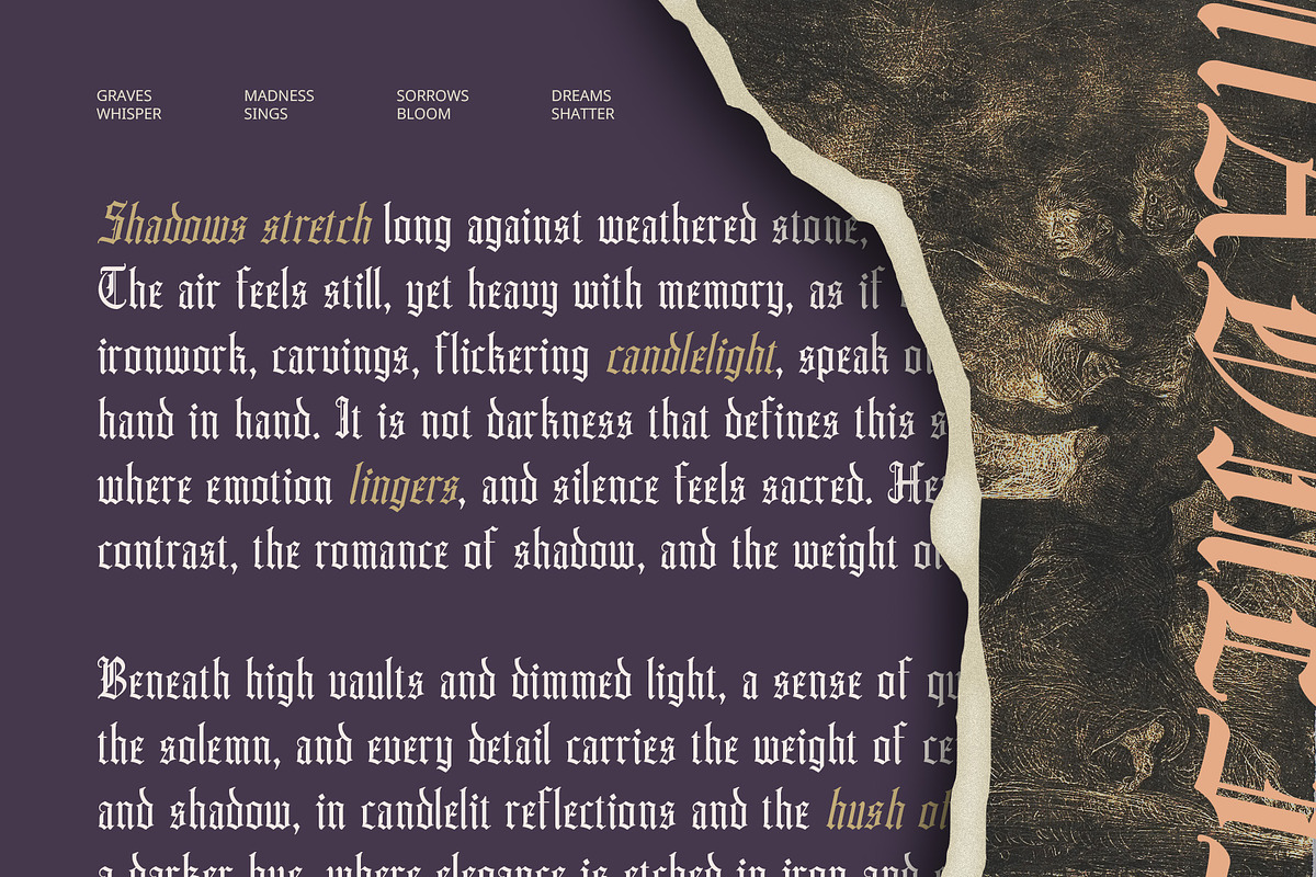 Cambrine – Blackletter Font, a Blackletter Font by Craft Supply Co. (Photo 5 of 8)