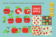 Seamless pattern Crazy Apple, a Pattern Graphic by Nataliia Toporovska (Thumbnail 4 of 5)