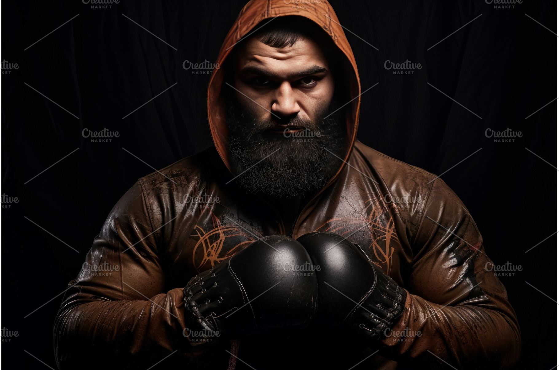 Intense boxer ready for a fight, a Sports & Recreation Photo by Ylivdesign