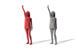 Low Poly Posed People Pack 6