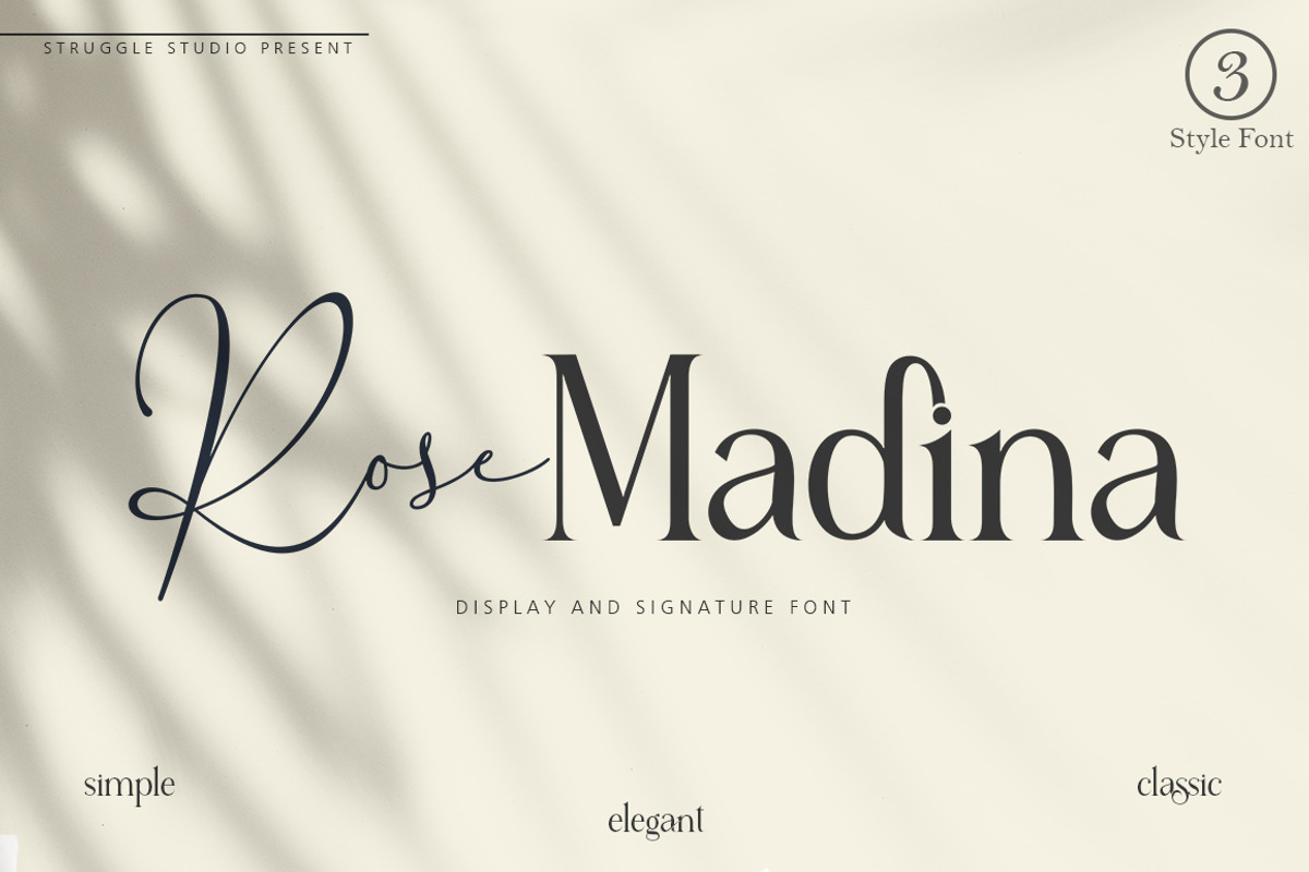 Rose Madina, a Serif Font by Struggle Studio (Photo 1 of 12)