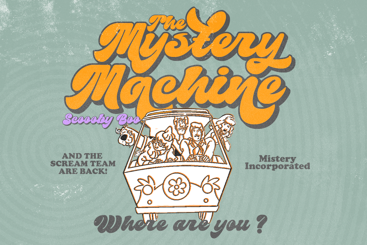 Flicking - Groovy Retro (Shadow), a Script Font by Dharmas Foundry (Photo 7 of 13)