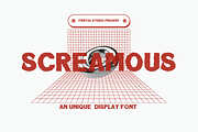 Screamous – Unique Display, a Sans Serif Font by Fikryal Studio (Thumbnail 1 of 5)