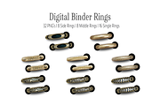 Luxury Gold Digital Binder Rings, an Object Graphic by 3PointsCreative (Thumbnail 1 of 6)