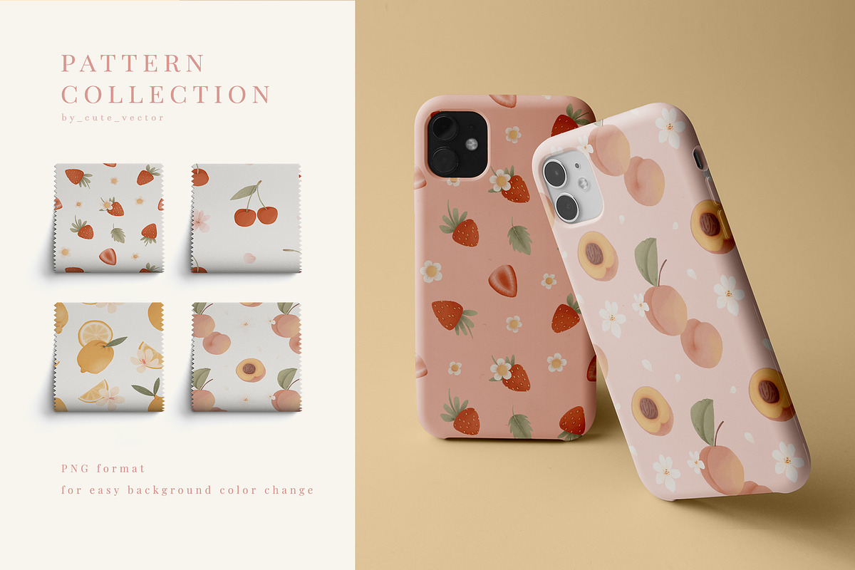 FRUITY - summer fruits & berries set, an Object Graphic by Cute Atelier (Photo 5 of 8)