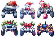 Christmas Gaming Controllers clipart, an Illustration by Designworld (Thumbnail 4 of 6)