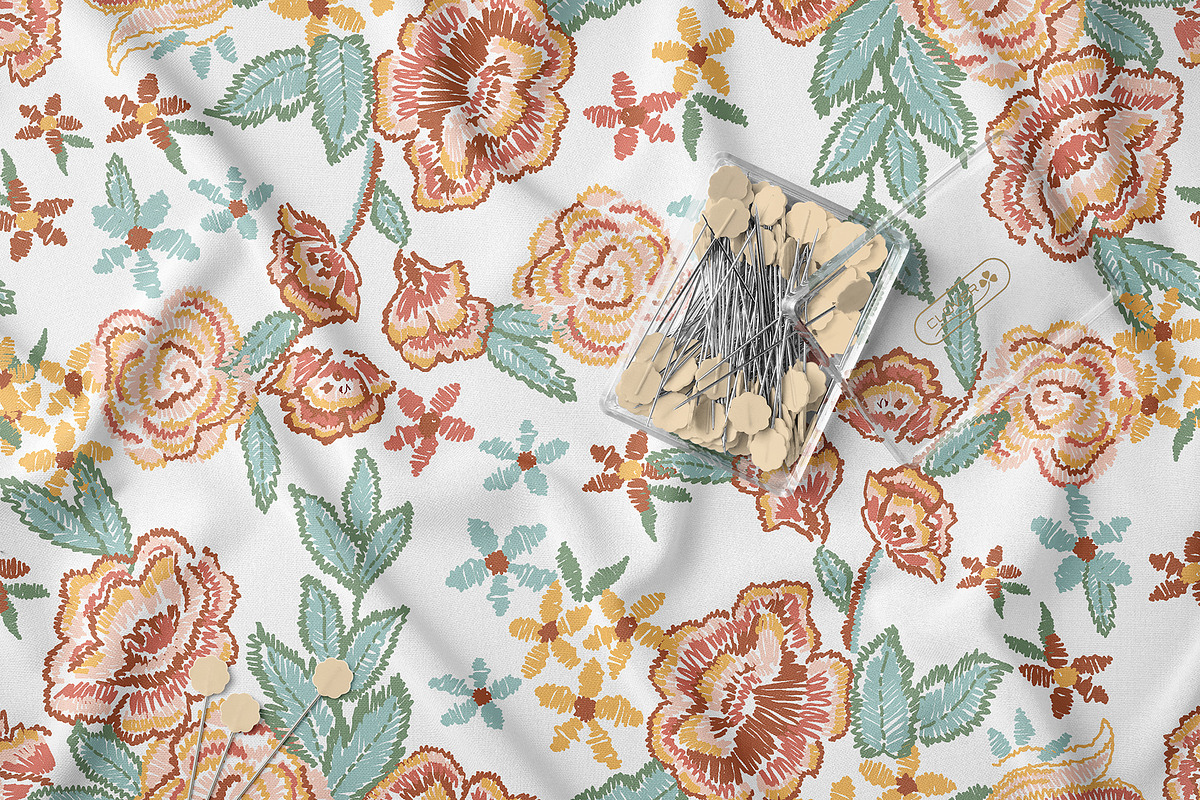 Vintage Floral Seamless Pattern, a Pattern Graphic by StudioGlouna (Photo 6 of 9)