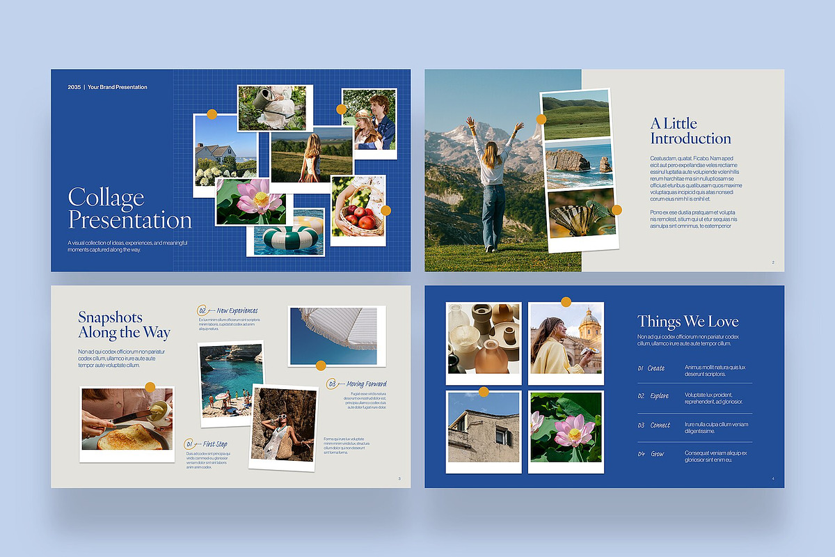 Photo Collage Presentation Template, a Presentation Template by BrandPacks