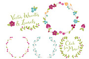 Bohemian Vector Flower Wreaths, an Illustration by Amanda Ilkov (Thumbnail 3 of 3)