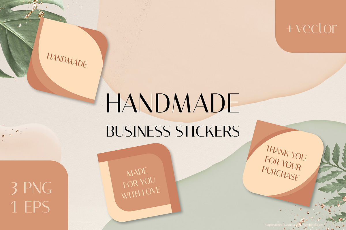 Business Stickers PNG | Handmade, a Stationery Template by AnnaViolet_store (Photo 1 of 4)