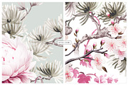 Sakura Whispers, Elegant Luxury!, a Pattern Graphic by TSTUDIO (Thumbnail 4 of 12)