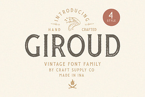 Giroud Vintage Font Family Bonus