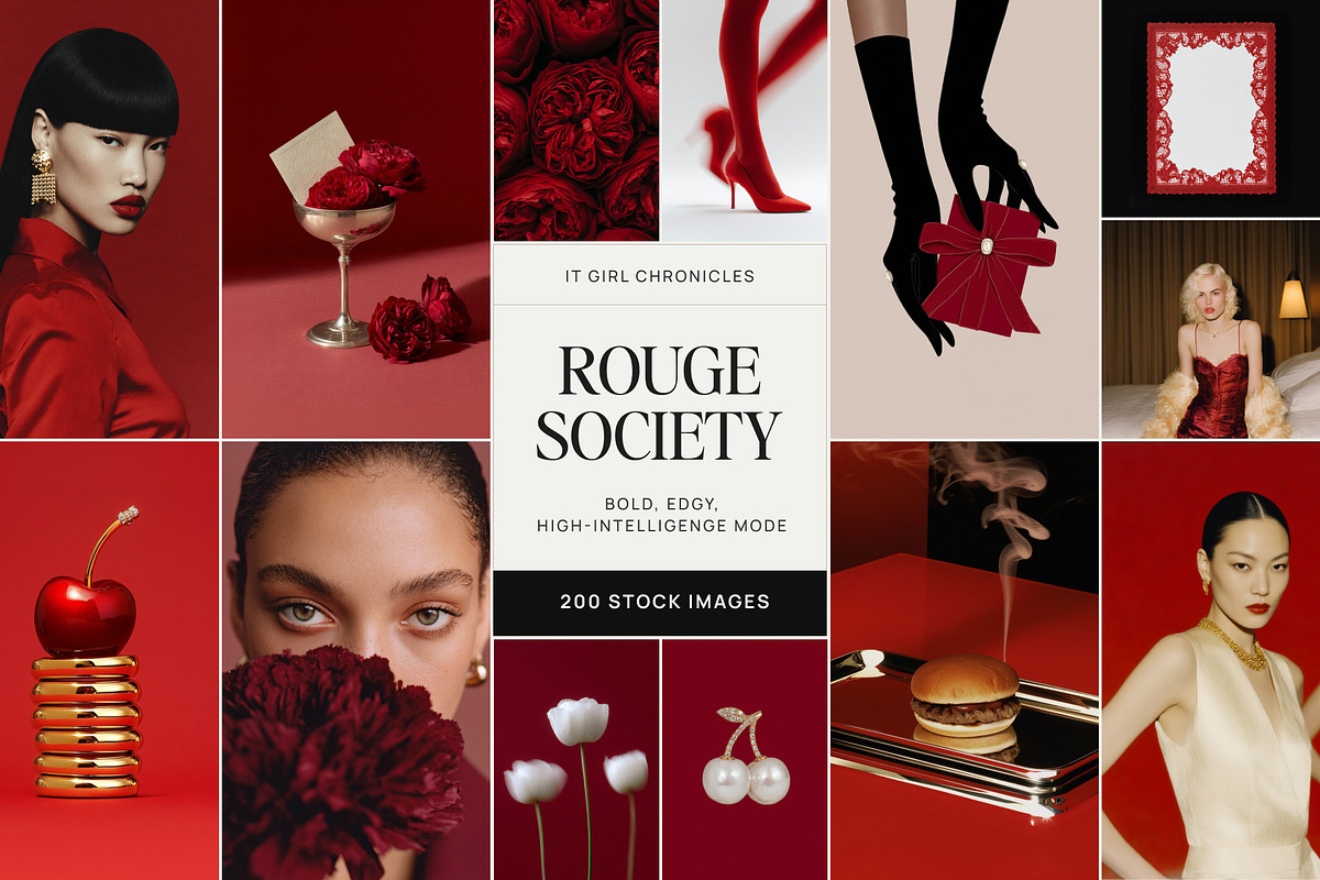Bold Moody Red Aesthetic Stock Image, a Beauty & Fashion Photo by Make Stories Studio (Photo 1 of 8)
