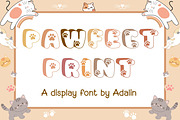 Pawfect Print - Display Font, a Sans Serif Font by Adalin Shop (Thumbnail 1 of 3)