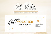 Canva Gift Certificate Template PDF, a Print Template by BrushstrokeArtGB (Thumbnail 1 of 5)