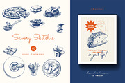 Savory Sketches & Posters, a Food Illustration by Elena Pimonova (Thumbnail 1 of 8)