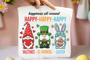 Happiness All Around Gnomes PNG, an Illustration by Libby Wishes